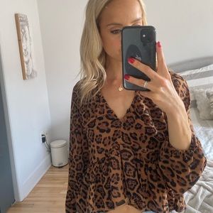 H&M leopart print blouse